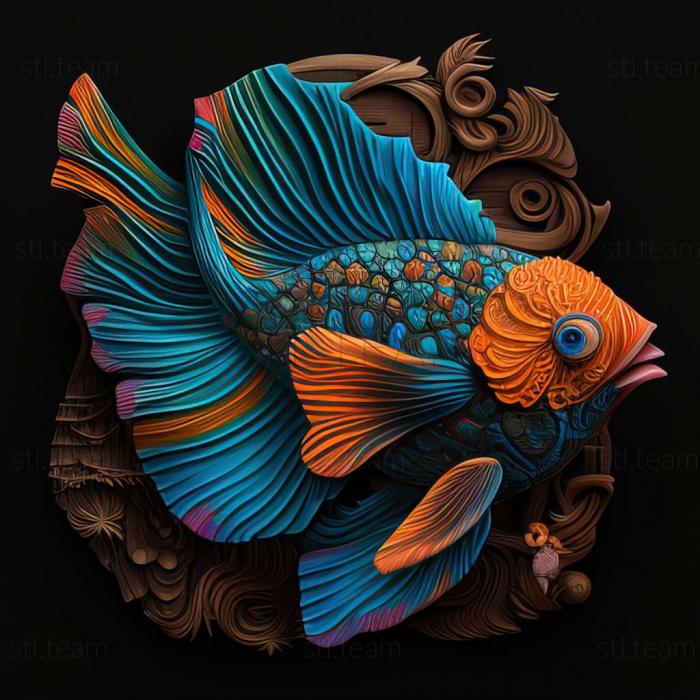 3D модель Рыба мандарин рыба (STL)